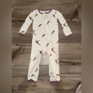 Kyte Baby Zippered Romper in Hummingbird